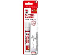 Marabu 03100059582 - Bambini Glitter Magia Glitter Argento 25 ml in Liner, Glitter Colorante per Bambini a Base d'Acqua, per Effetti Glitter su Carta, Legno, Vetro e Tessuti
