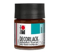 Marabu 11300005040 - Vernice acrilica lucida a base d'acqua, resistente alle intemperie, saliva, per pittura, stencil e tecnica del découpage, colore marrone medio 040, 50 ml, colore marrone chiaro