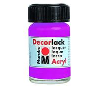 Marabu 11300039014 - Vernice decorativa acrilica magenta 014, 15 ml, vernice acrilica lucida a base d'acqua, resistente alle intemperie, alla saliva, per pittura, stencil e per decoupage