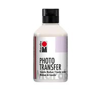 Marabu 11410013852 - Trasferimento Fotografico Trasparente, flacone da 250 ml, a Base d'Acqua, per Trasferire Stampe Laser su Legno, Telaio, Vetro, Ceramica, Metallo, cartapesta e Candele