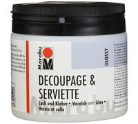 Marabu, 114205849, Vernice Lucida per decoupage, Trasparente, 50 ml Vernice e Adesivo, Lucidi, 500 ml