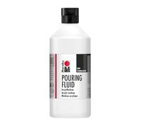 Marabu 12320075885 - Fluido acrilico Pouring Fluid 500 ml, mezzo liquido sottile per applicazioni di fusione e tecniche di flusso, migliora le proprietà sfumate dei colori acrilici, non ingiallisce