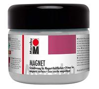 Marabu Vernice Acrilico per superfici Grigio, verniciabile Dopo l'essiccazione, Saliva, Impermeabile e Resistente alla Luce, per Circa 0,75 m, Primer Magnetico, 225 ml (1er Pack), 225 unità
