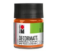 Marabu 14010005013 - Decormatt acrilico Orange 013, 50 ml, vernice acrilica opaca a base d'acqua, cremosa e intensa, resistente alla saliva, resistente alle intemperie, per dipingere e disegnare liberamente