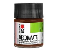 Marabu 14010005047 - Decormatt acrilico marrone chiaro 047, 50 ml, vernice acrilica opaca a base d'acqua, cremosa e intensa, resistente alla saliva, resistente alle intemperie, per dipingere e disegnare liberamente