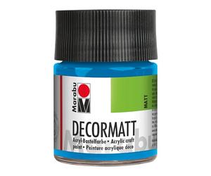 Marabu 14010005095 - DecorMatt Acrylic Blue 095, 50 ml, colore acrilico opaco opaco a base d'acqua, cremoso e intenso, resistente alla saliva, resistente alle intemperie, per dipingere e modellare liberamente