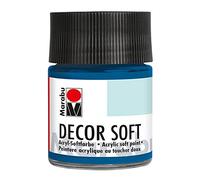 Marabu 14020005053 - Colore acrilico morbido, Decor Soft blu scuro 50 ml, a base d'acqua, resistente alla luce, alla saliva, ad asciugatura rapida, molto coprente, dona una superficie super morbida