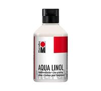 Marabu 15100013070 - Inchiostro per stampa lino a base d'acqua, anti-sbavature, bianco, 250 ml, per tutte le tecniche di stampa a rilievo nella scuola, nel tempo libero e nella grafica