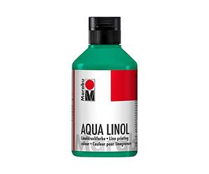 Marabu 15100013097 - Inchiostro per Stampa Lino a Base d'Acqua, Anti-sbavature, Blu-Verde, 250 ml, per Tutte Le Tecniche di Stampa a Rilievo nella Scuola, nel Tempo Libero e nella Grafica