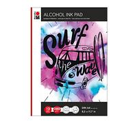 Marabu Alcohol Ink Pad, Carta Speciale per inchiostri a Base di Alcol, DIN A4, 12 Fogli 280 g/m2, Finitura Opaca, Bianca, Resistente agli Strappi e Impermeabile