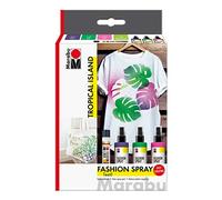 Marabu 1719000000085 Colori spray per tessuti, Tropical Island, 1 Set