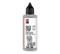 Marabu 17220106078 - Sock Stop, 90 ml, Colore Grigio Antiscivolo a Base d'Acqua (Senza Lattice), per Tessuti, Tenuta sicura su Pavimenti Lisci, Facile da Usare dalla Bottiglia