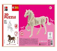 Marabu Kids-Puzzle in Legno 3D a Forma di Cavallo, 30 Pezzi, Circa 18 x 16 cm, Colore, Taglia Unica, 0317000000023