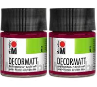 Marabu - Acrilico 50 ml Bordeaux (Confezione da 2)