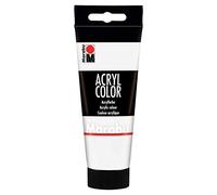 Marabu Acryl Color - Vernice acrilica cremosa a base d'acqua, Bianco 100 ml