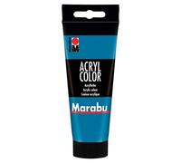 Marabu Acryl Color - Vernice acrilica cremosa a base d'acqua, Ciano, 100 ml