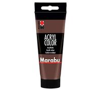 Marabu Acryl Color - Vernice acrilica cremosa a base d'acqua, Marrone Medio, 100 ml