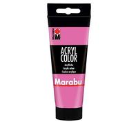 Marabu Acryl Color - Vernice acrilica cremosa a base d'acqua, Rosa, 100 ml