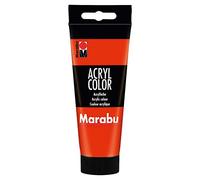 Marabu Acryl Color - Vernice acrilica cremosa a base d'acqua, Rosso vermiglio, 100 ml