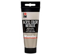 Marabu Acryl Color - Vernice acrilica cremosa a base d'acqua, Tortora Metallizzato, 100 ml
