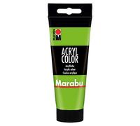 Marabu Acryl Color - Vernice acrilica cremosa a base d'acqua, Verde (282 Leaf Green), 100 ml