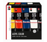 Marabu Acrylfarbe AcrylColor, Starter Set 5 x 100 ml