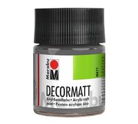 Marabu Acrylfarbe "Decormatt", Hellgrau, 50 ml Im Glas