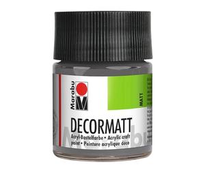 Marabu Acrylfarbe "Decormatt", Hellgrau, 50 ml Im Glas