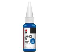 Marabu Alcohol Ink Enzian-Inchiostro alcolico per Liquido Art, Resina epossidica, per superfici Non assorbenti, Carta Speciale Rivestita, Metallo, Ceramica e Vetro, Genziana, 20 ml