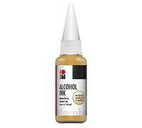 Marabu Alcohol Ink Gold-Inchiostro alcolico per Liquido Art, Resina epossidica, per superfici Non assorbenti, Carta Speciale Rivestita, Metallo, Ceramica e Vetro, Oro Metallizzato, 20 ml