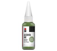 Marabu Alcohol Ink Verde Oliva, 20 ml, Inchiostro alcolico, per fluidi, Resina epossidica, per superfici Non assorbenti, Carta Speciale Rivestita, Metallo, Ceramica e Vetro