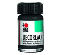 Marabu "Decor vernice acrilico, nero, 15 ML, in vetro