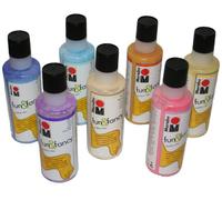 MARABU - *FUN&FANCY* COLORE A BASE D'ACQUA PER VETRI 8OML - COLORE GLITTER ARGENTO 582