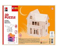 Marabu Kids-Puzzle in Legno 3D, Motivo: casa dei Sogni, 33 Pezzi, Circa 16 x 20 cm, Colore Sogno, 0317000000012