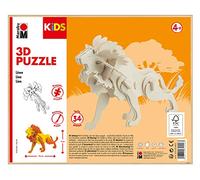 Marabu- Animale Kids-Puzzle in Legno 3D, Motivo: Leone, 34 Pezzi, Circa 19,5 x 13 cm, Colore, 0317000000022