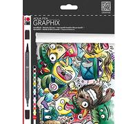 Marabu Mega Mash Penna ad Acqua, in plastica, multicolorata, Set di 12