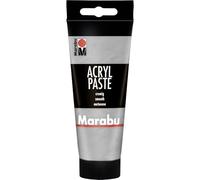 Marabu pasta acrilica argento 082, 100 ml, pasta cremosa, pastosa, texture a base d'acqua, miscelabile, resistente alle intemperie, resistente alla luce, vegana, 12020050082