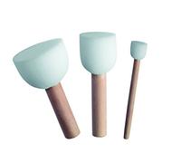 Marabu Pennelli per Stencil, Set di 3 pennelli per Stippling da 1,5 cm, 3,5 cm e 5 cm, Manico in Legno Certificato FSC, per Stencil e Stippling, 0290000000001