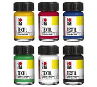 MARABU TEXTIL Colori per tessuto a base d'acqua, flacone da 15ml. (013 - Arancio) 1pz.