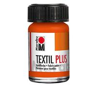 Marabu Textil Plus-Colore Scuri, 15 ml, Coprente, Adatto per Pittura Stampa su Tessuto, Dopo Il Fissaggio, Lavabile Fino a 40 °C, Rosso/Arancione, 1 ml (1er Pack)