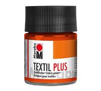 Marabu Textil Plus-Colore Scuri, Coprente, Adatto per Pittura Stampa su Tessuto, Dopo Il Fissaggio, Lavabile Fino a 40 °C, Rosso/Arancione, 50 ml (Confezione da 1), 50 unità