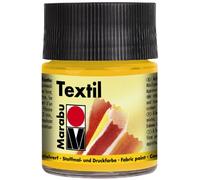 Marabu Textilfarbe Textil, mittelgelb, 50 ml, im Glas