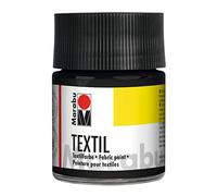 Marabu Textilfarbe Textil, Schwarz, 50 ml, im Glas