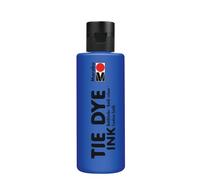 Marabu Tie Dye Ink Batik in Blu Scuro, 80 ml Base d'Acqua, Vegan, Vernice radianti per Tessuti Chiari con Un Massimo del 20% di Fibre Sintetiche, 17300004053, Dark Blue