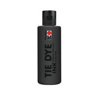 Marabu Tie Dye Ink Batik in Nero, 80 ml Base d'Acqua, vegana, Vernice Luminosa per Tessuti Chiari con Un Massimo del 20% di Fibre Sintetiche, 17300004073, Black