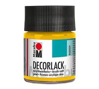 Marabu - Vernice acrilica per decorazioni, 50 ml giallo intermedio