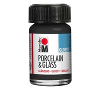 Marabu Vernice lucida per porcellana, ceramica e vetro, 15 ml, per pittura e timbratura, a base d'acqua, lavabile, lavabile in lavastoviglie