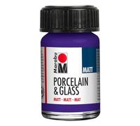 Marabu Vernice opaca per porcellana, ceramica e vetro, 15 ml, per pittura e timbratura, a base d'acqua, lavabile, lavabile in lavastoviglie