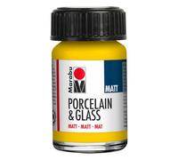 Marabu Vernice opaca per porcellana ceramica e vetro, giallo sole, 15 ml, per pittura e stampaggio, a base d'acqua, lavabile, lavabile in lavastoviglie