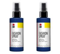 Marabu - Vernice per Stoffa con erogatore Spray, 100 ml, Color Blu Notte (Confezione da 2)